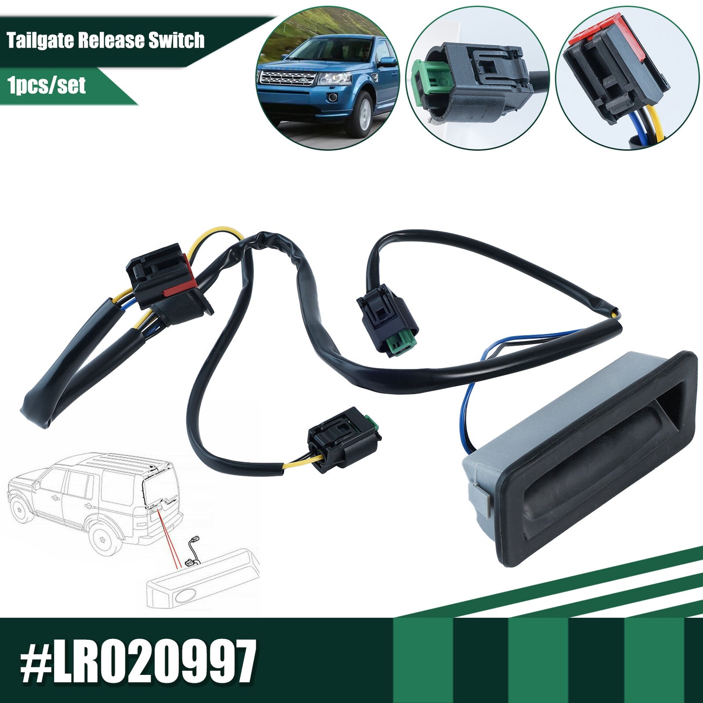 Boot Tailgate Release Handle Switch Wiring for Land Rover Freelander 2 LR020997 Q