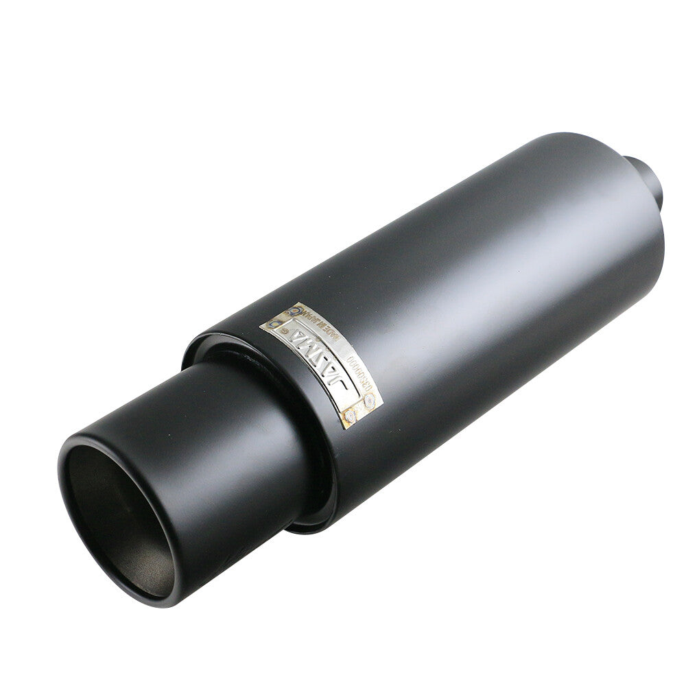 2 ID 4 OD High Flow Spray Black 5 Body Rear Racing Exhaust Muffler Tip Roll