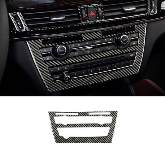 For 2014-18 for BMW X5 X6 Real Carbon Fiber Console AC Switch Control Panel Trim 1P