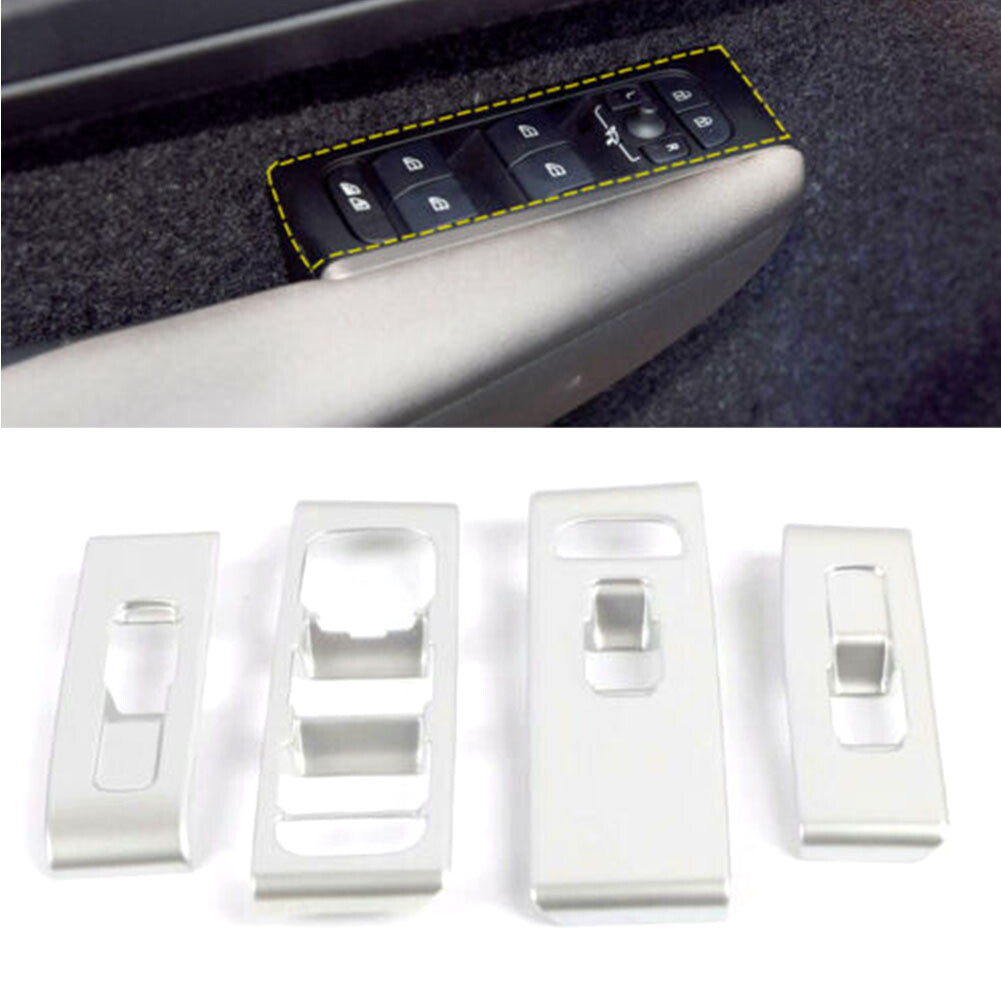 for Volvo XC40 2018-2020 Matte Silver 2019 Car Window Switch Lock Cover Trim Q