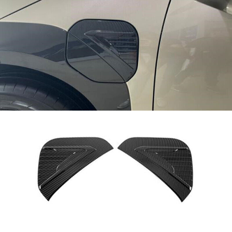 for Toyota Bz4x 23-2024 Carbon Fiber Look Charging Plug Port Cover Panel Trim 2X