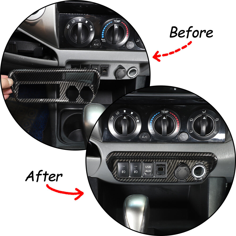 True Fiber Dashboard Navigation Screen Panel Sticker for Toyota Tacoma 16-21 USA
