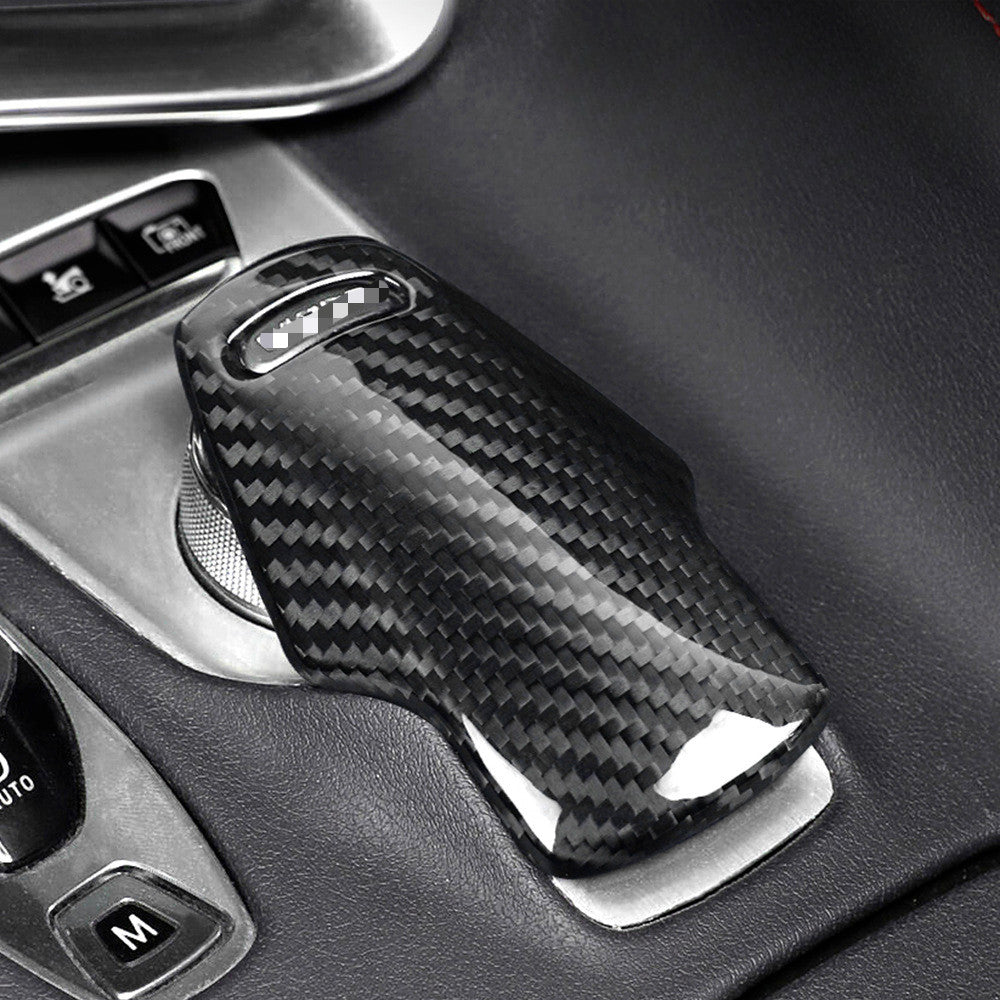 Car center gear cutter carbon fiber trim cover for Corvette C8 (20-23)