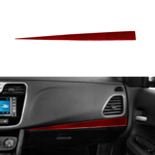Carbon Fiber Center Multimedia Panel Frame Cover Trim for Chrysler 200 2011-2014 v