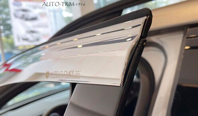 Chrome ABS Window Visor Vent Shades Sun Rain Guard 6 for Kia 2023-2024 n