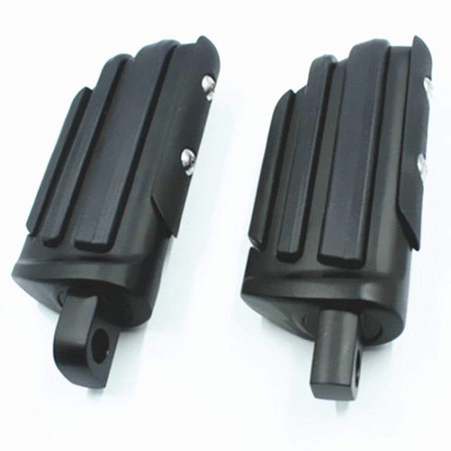 Black Footrests Front Rear Footpeg for Harley Sportster 1200 Softail Dyna Q