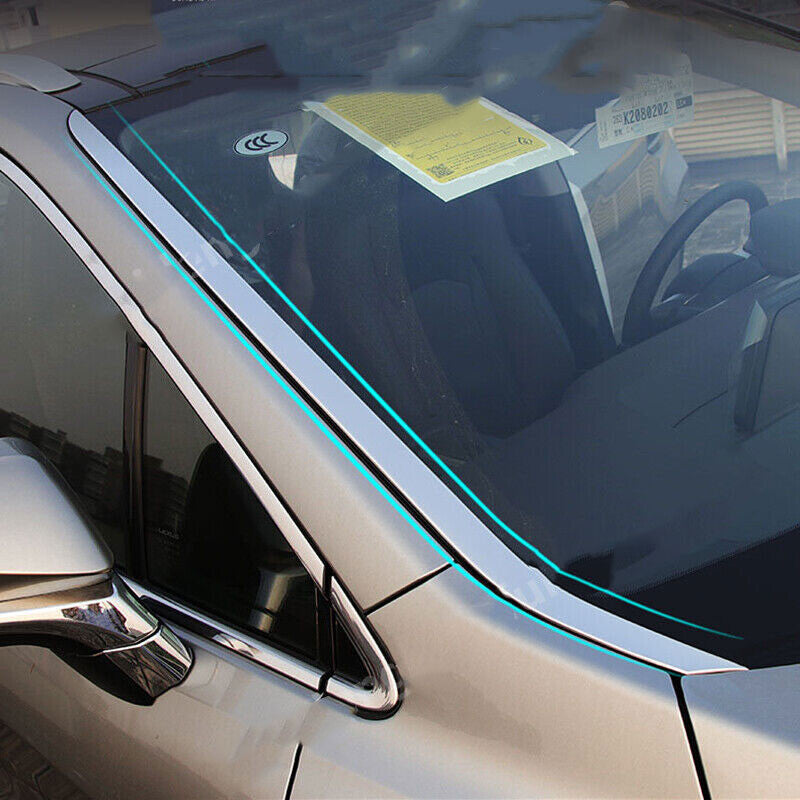 for Lexus RX350 RX450H 2016-22 Chrome Steel Front Windshield Side Trim Strip Set