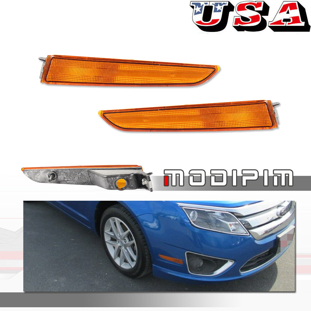 Front Fender Side Marker/Signal Light Amber Housing for 2010 - 2012 for Fusion - v