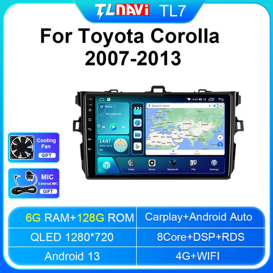 for Toyota for Corolla E140 E150 2007-2013 Car Radio Multimedia Stereo GPS Player
