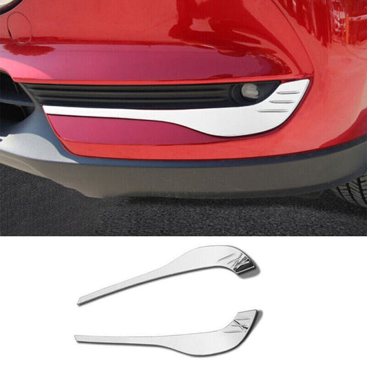 for Mazda CX5 CX-5 17-2021 ABS Chrome Exterior Front Fog Light Strip Cover Trim