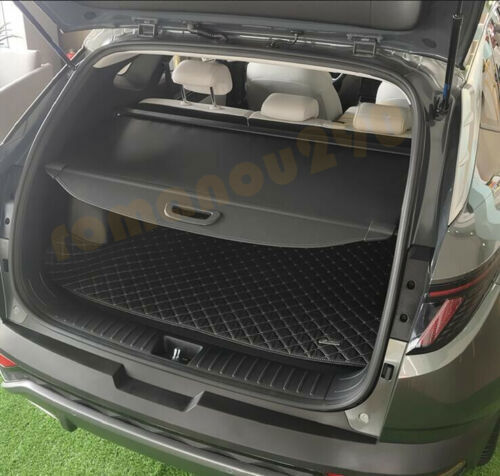 1p for Hyundai for Tucson 2022 Black Canvas Car Rear Trunk Cargo Luggage Shade Cover