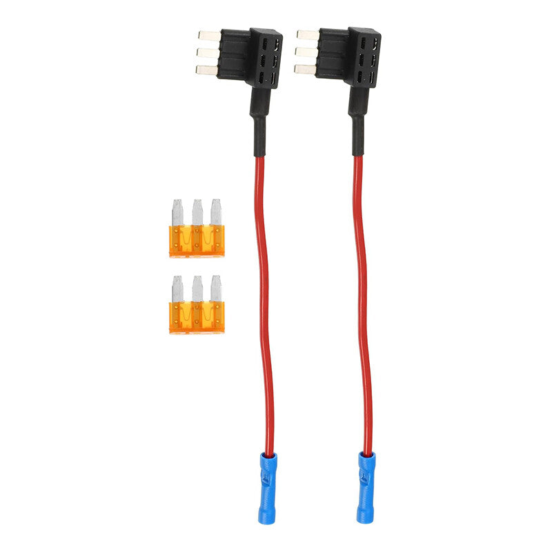 2pcs Car Fuse Tap Add a Circuit Adapter with 2pcs 5A Micro3 ATL Blade Type Fuse
