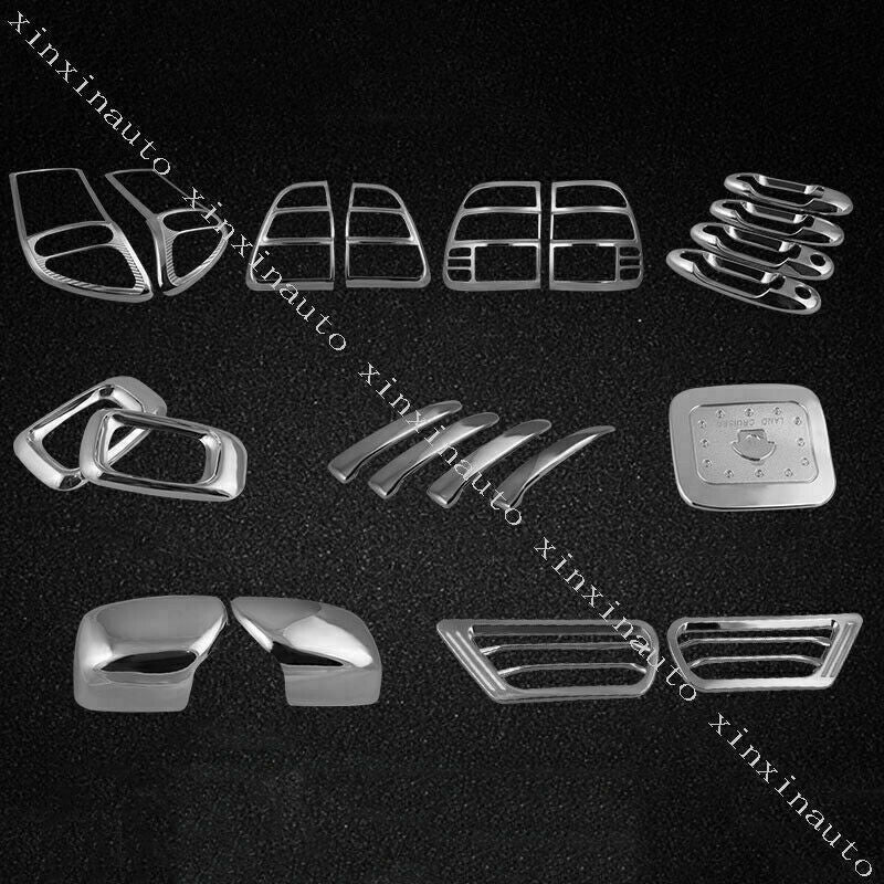 21X for Toyota for Land cruiser LC100 1998-2004 Chrome Exterior Full Set Cover Trim
