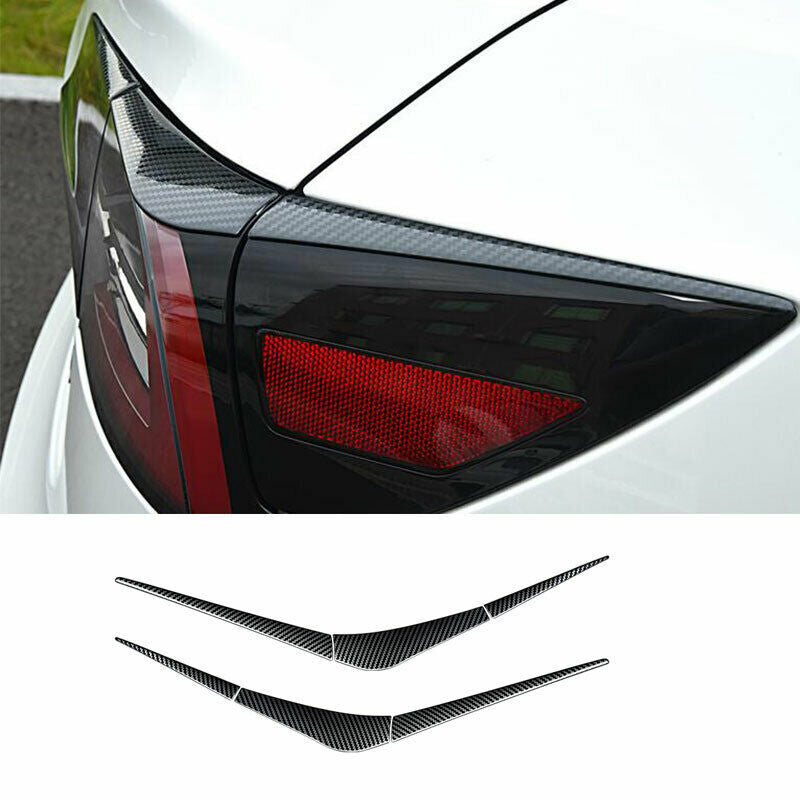 for Tesla Model 3 2017-2023 Carbon Fiber Rear Tail Light Lamp Strip Cover Trim