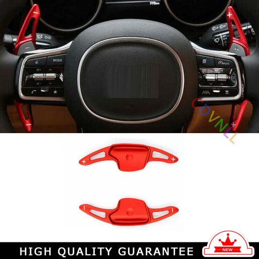 Steering Wheel Shift Paddle Shifter Fit for Kia Carnival 2022-2023 Red Aluminum