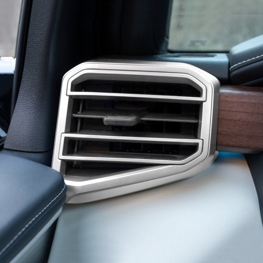 Matte Silver ABS Side Air Vent Outlet Cover Trim Fit for Toyota Tundra 2022-2025