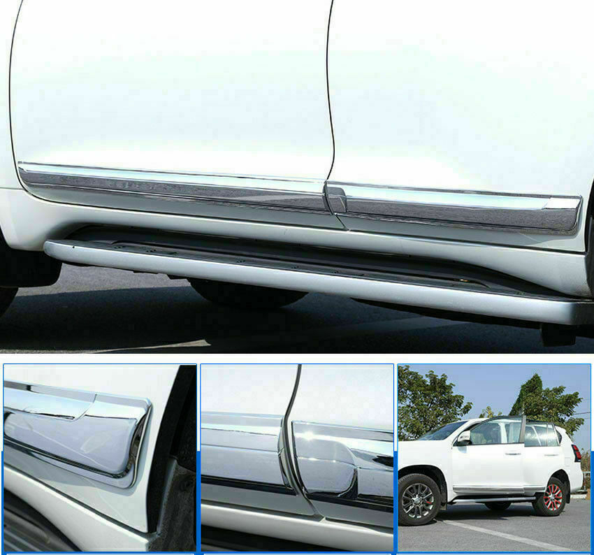 for Land Cruiser Prado 2010-2021 Chrome ABS Side Door Body Anticollision Trim 4x