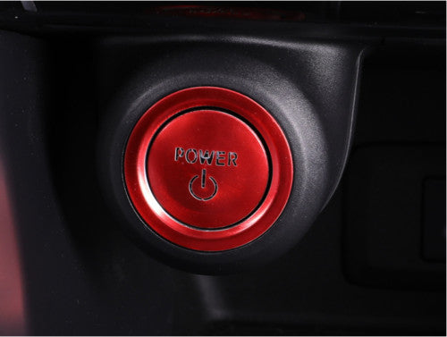 For 2021-2023Toyota Venza Red Engune Start Stop Switch Button Cover Trim sticker