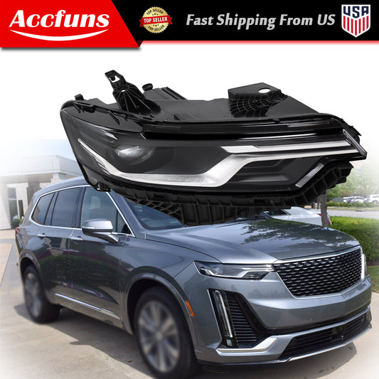 LED headlights for the 2020-2024 for Cadillac XT6 passenger side with Super Cruise control. n