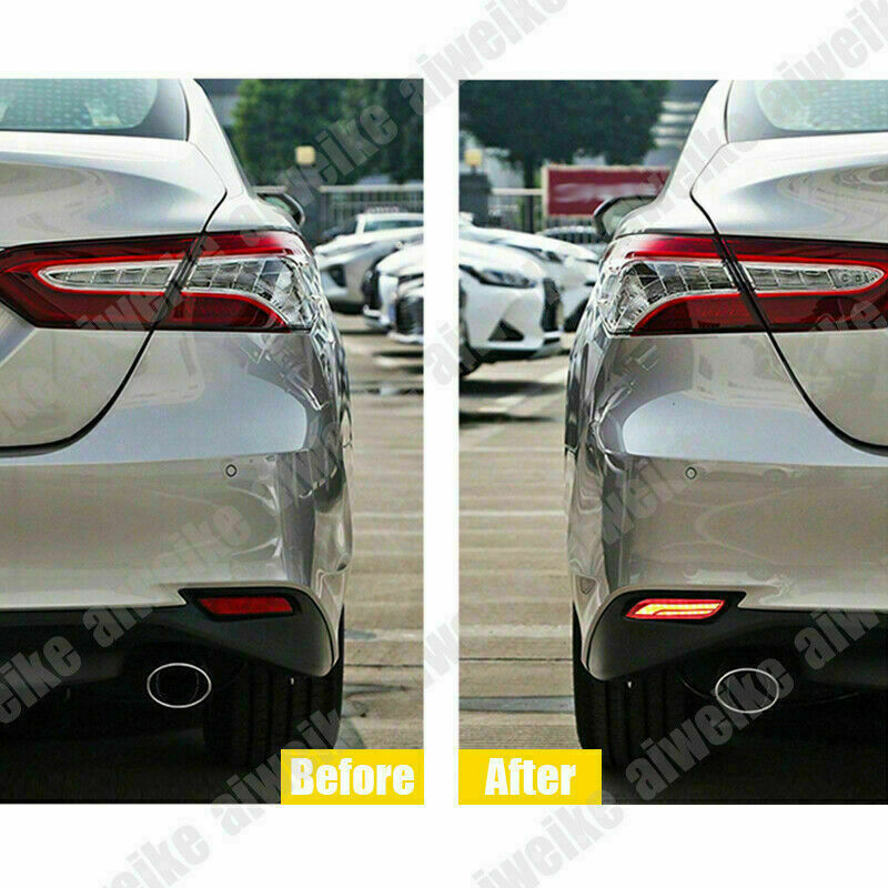 for Toyota for Camry 2018-2023 Red Bumper Reflector LED Brake Lights Turn Signal DRL