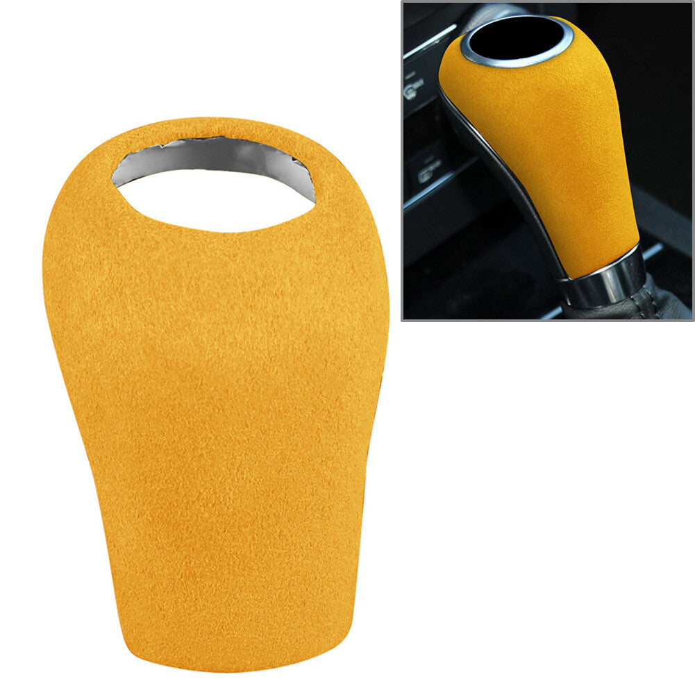 Car Gear Shift Knob Cover Trim Yellow for Mercedes-Benz A C E G CLS GLK Class