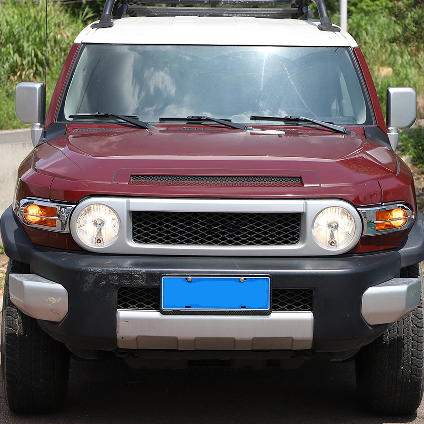 Chrome front fog light bumper light cover trim for FJ Cruiser 2007-2021 (2 pieces) n