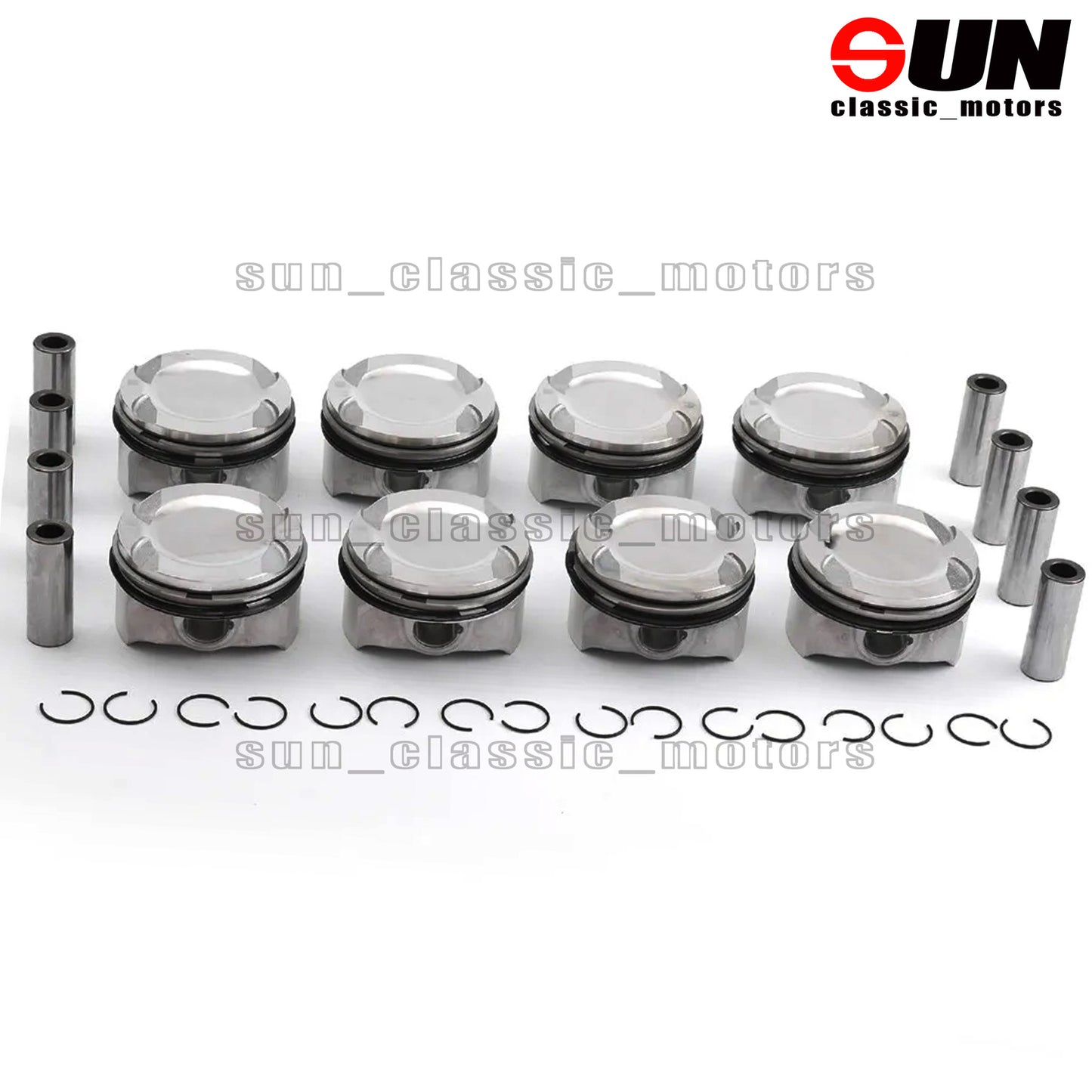 STD 8x Piston and Ring Set for 550i, 750i, X5, F02, F07, F10, E70, E71 4.4L N63B44A-