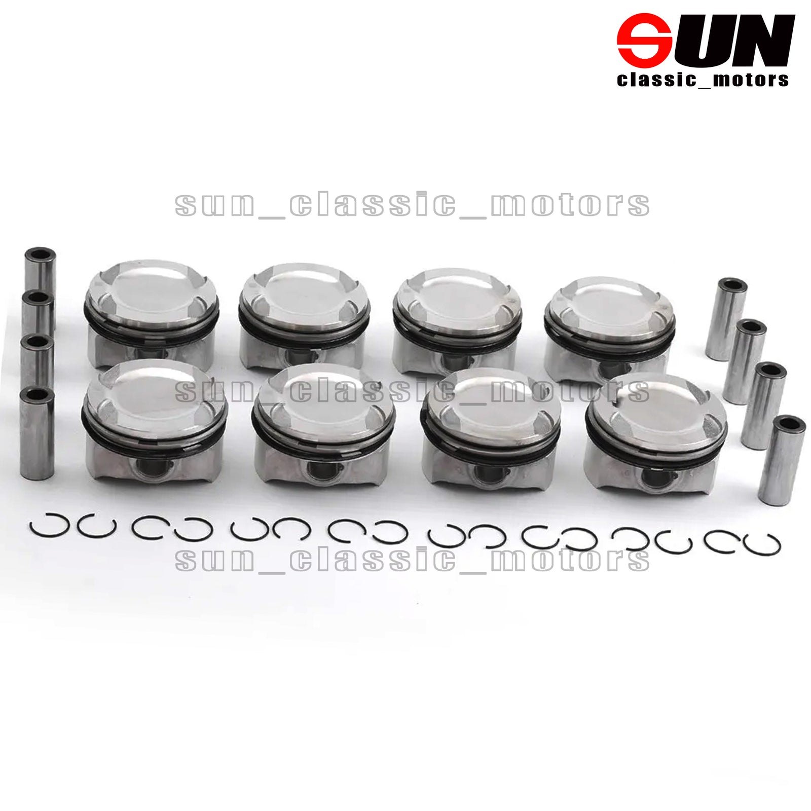 STD 8x Piston and Ring Set for 550i, 750i, X5, F02, F07, F10, E70, E71 4.4L N63B44A-