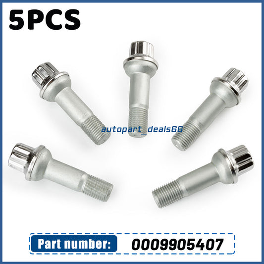 5-piece wheel lug bolt and nut set 0009905407 suitable for Mercedes-Benz CL, GLK, ML, S-Class, E63, AMG. Q