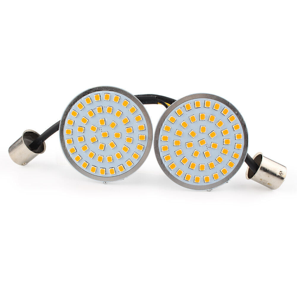 2 Fit for Harley Sportster XL Style 1156 Amber LED Light Turn Signal Inserts