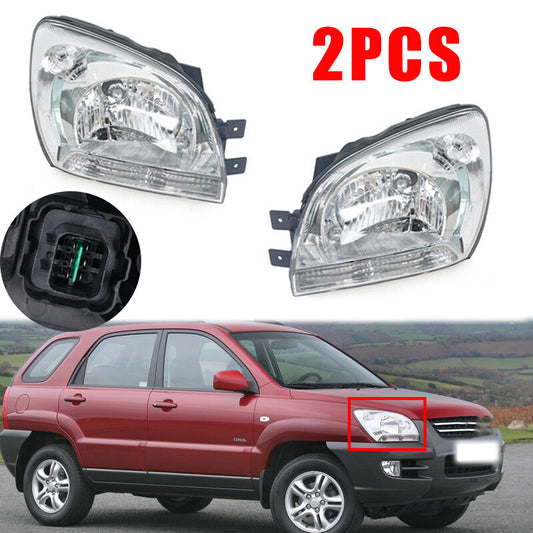 1Pair for Kia Sportage 2005-2008 LeftRight Headlights Running Lights Headlights
