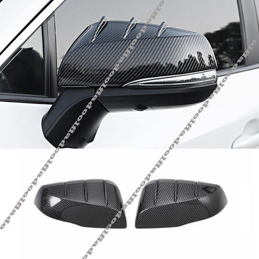 for Toyota Highlander 2020-2022 Carbon Fiber Side Door Mirror Cover Frame Trim