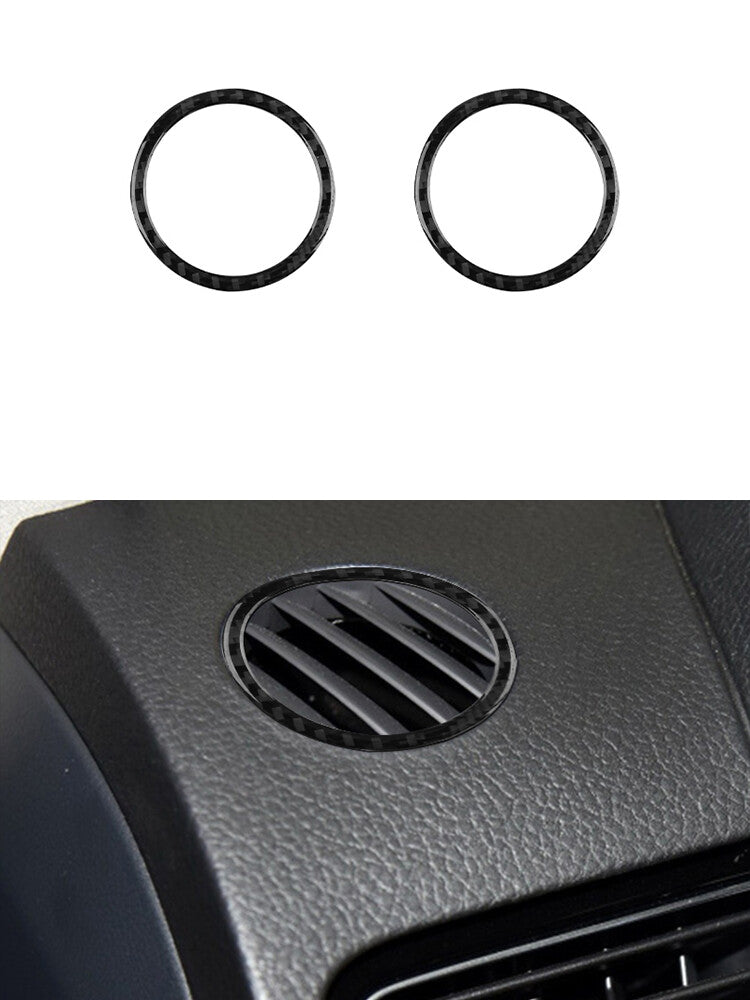 2x For 6Series E63 E64 2004-2010 Carbon Fiber Dashboard Air Vent Cover Trim v
