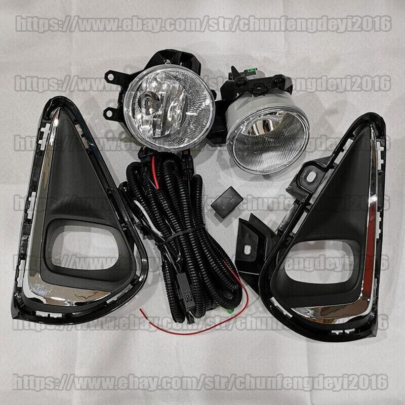 for Toyota for Corolla AXIO 2019-20 Front fog lamp Kit w/Bulb Switch Cable Bezel Set