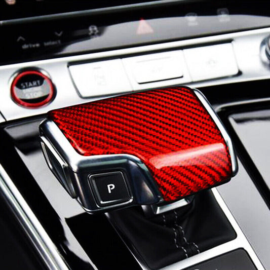 Real Carbon Fiber Gear Shift Knob Cover Trim for Audi for A8 Q8 Q7 A7 for A6 S7 S6 RS6 Q