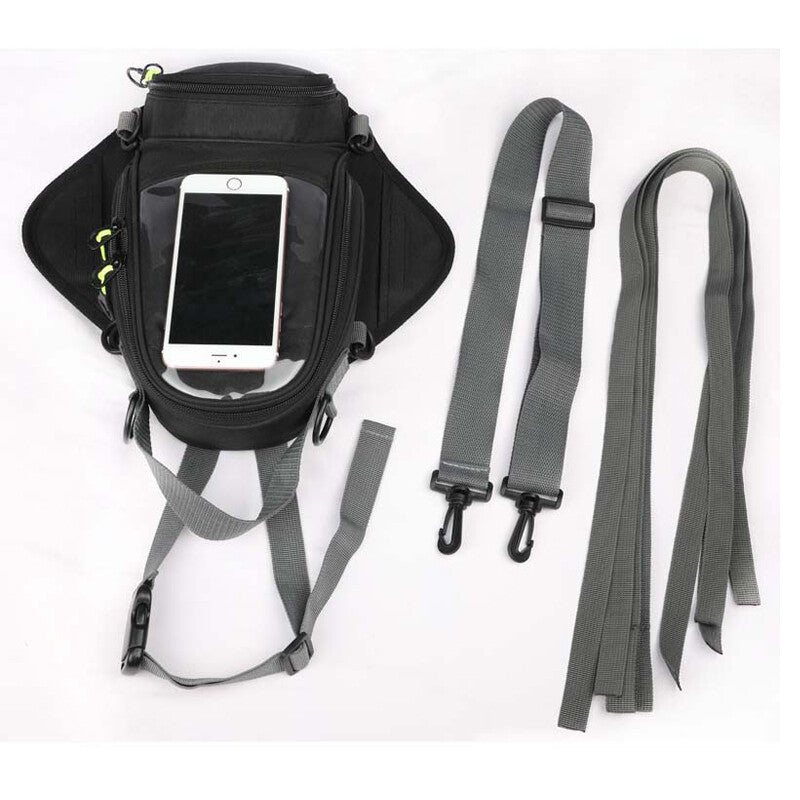 Nylon motorcycle fuel tank bag shoulder strap for travel riding with mobile phone - n