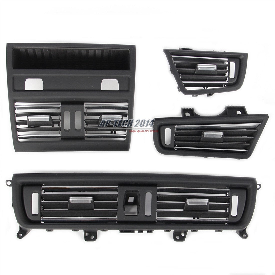 4* Dash AC Air Outlet Vent Kit Silver Trim Fit for BMW 520i 525i 530i 5 Series Q