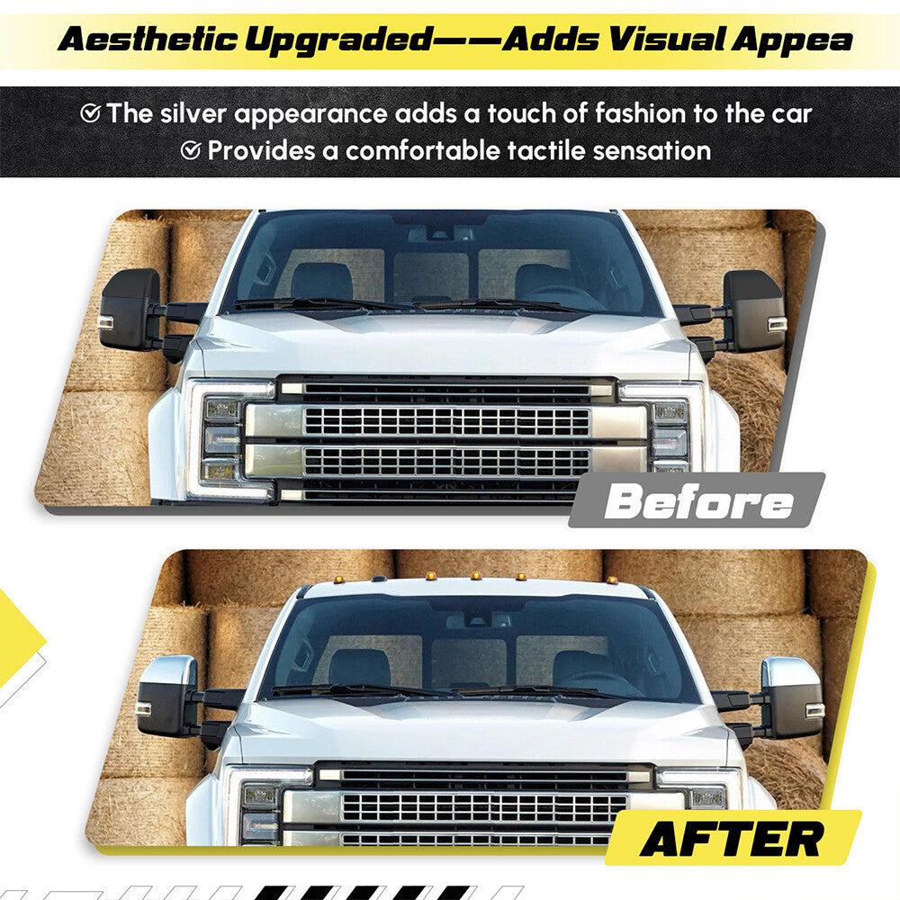Tow Mirror Cap Cover Set Left+Right LH For 2017-2023 for Ford F250-F550 Super Duty