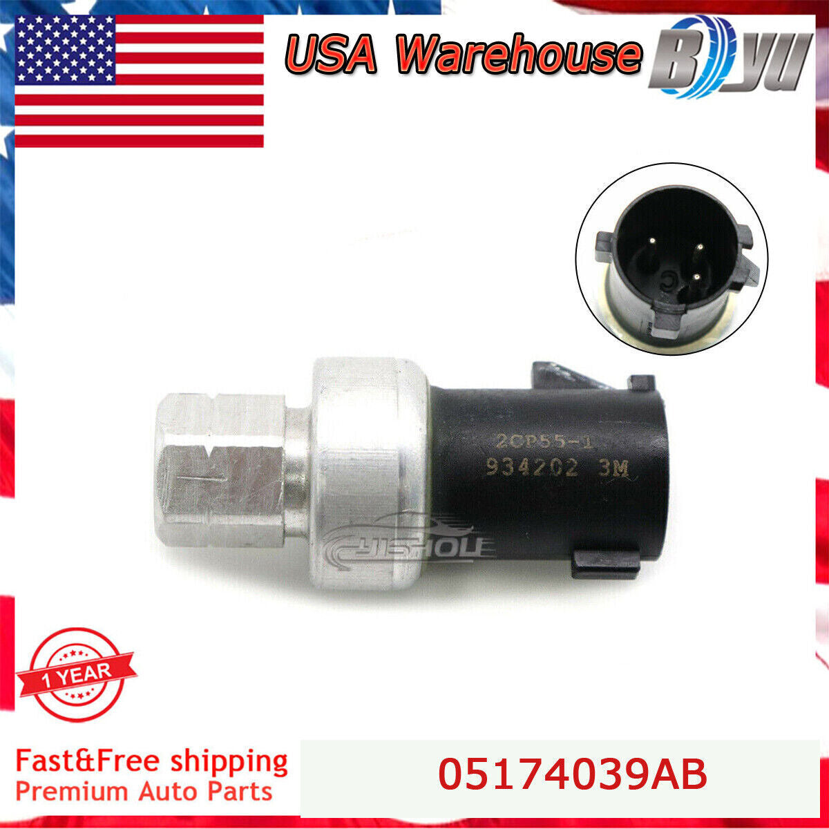 A/C Pressure Transducer Switch for Chrysler for Dodge for Jeep for Plymouth for Ram 05174039AB
