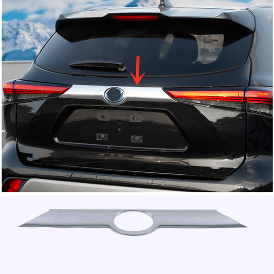 For Highlander Car ABS Chrome Rear Trunk Lid Trim Molding Cover 2022-2023 n