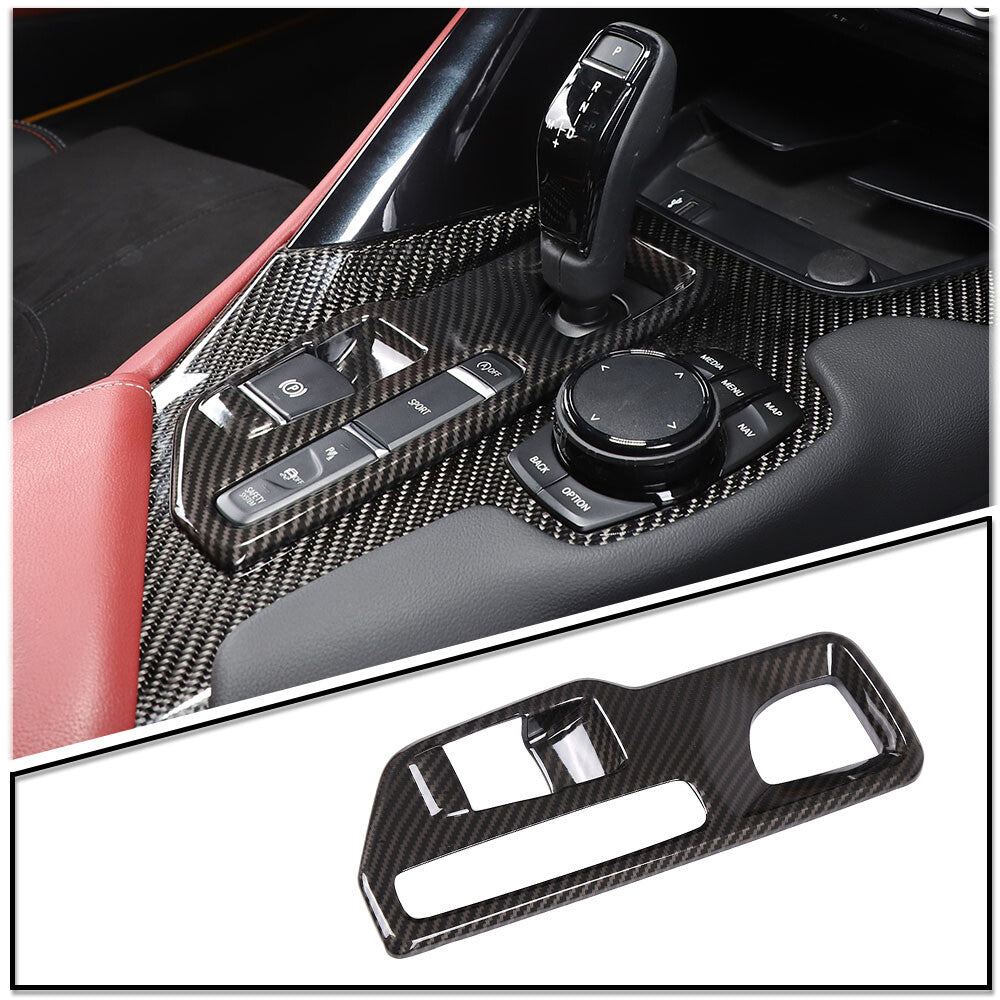 Carbon Fiber Exterior Center AC Mode Trim Frame for Maverick 2022 2023- v