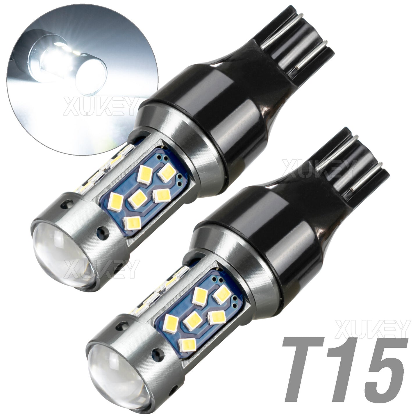 2x W16W T15 921 LED Car Rear Reverse Bulb Backup Light Lamp Xenon White 27-SMD