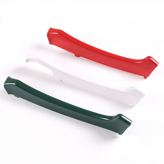3-piece set of colored front grille trim covers with Italian flag design for 2014-2017 for Maserati Ghibli models.