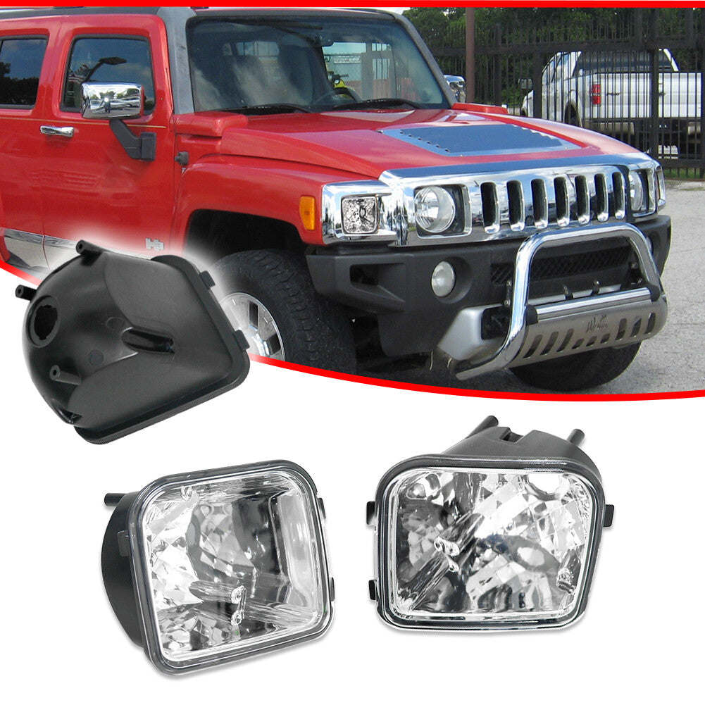 Suitable for 06-10 for Hummer H3 chrome transparent lens front bumper signal light pair set- v