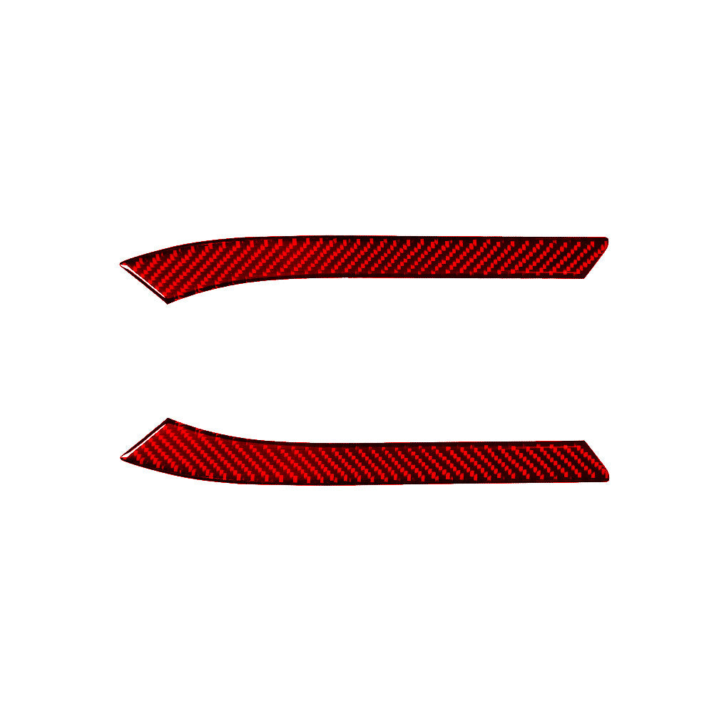2X Red Carbon Fiber Above Of Navigation Cover Trim For Hilux 2015-2021 v