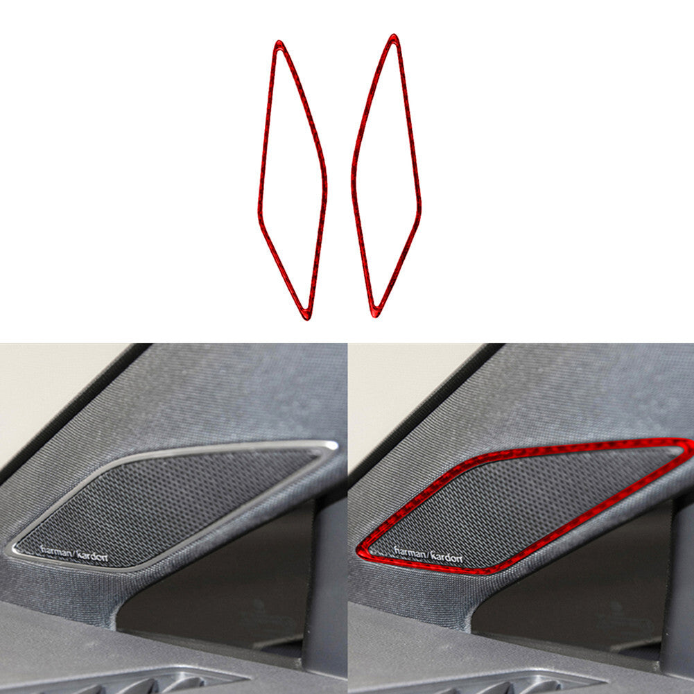 2X Gear Shift Box Panel Trim Cover Carbon Fiber for Chevy Impala 2014-2020 v