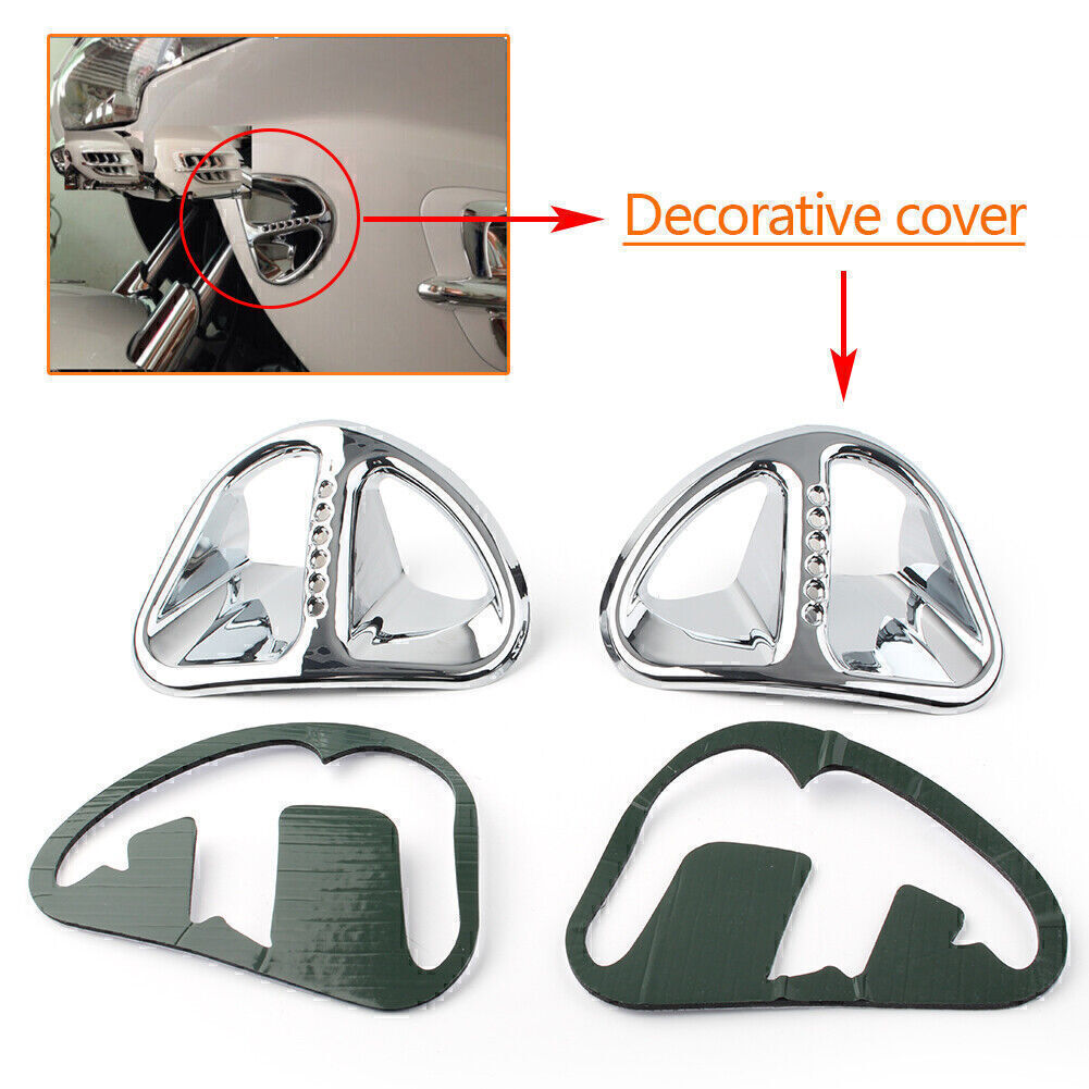 Fairing Air Intake Accents Grilles Chrome for Honda Goldwing GL1800 2001-2011 02 Q