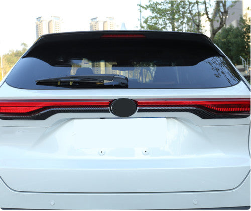 for Toyota Venza 2021-23 Carbon Fiber ABS Rear Trunk Tailgate Lid Molding Cover
