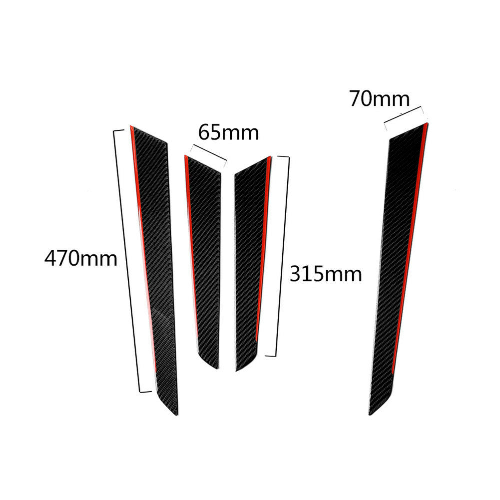 4x for Mercedes-Benz C-Class W204 2007-2013 carbon fiber door trim
