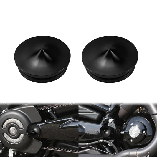 2x Black Swingarm Pivot Cover Cap for Harley Night Street Rod V-Rod VRSC 06-2017
